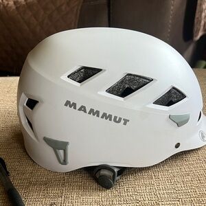 Mammut White Climbing Helmet with Gray Accents